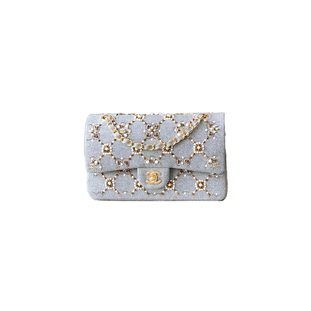 CHANEL Pearl Classic Double Flap Handbag(HIGH-END GRADE)