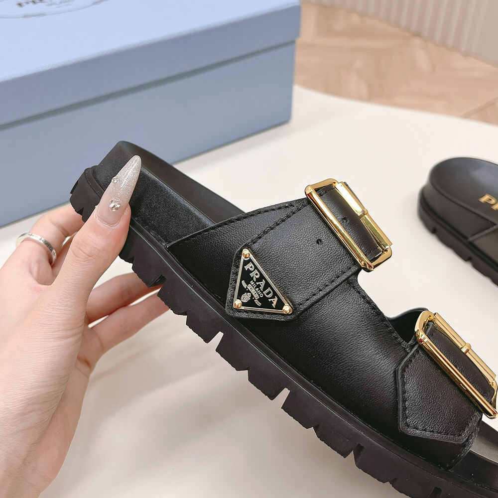 PRADA Nappa leather slides