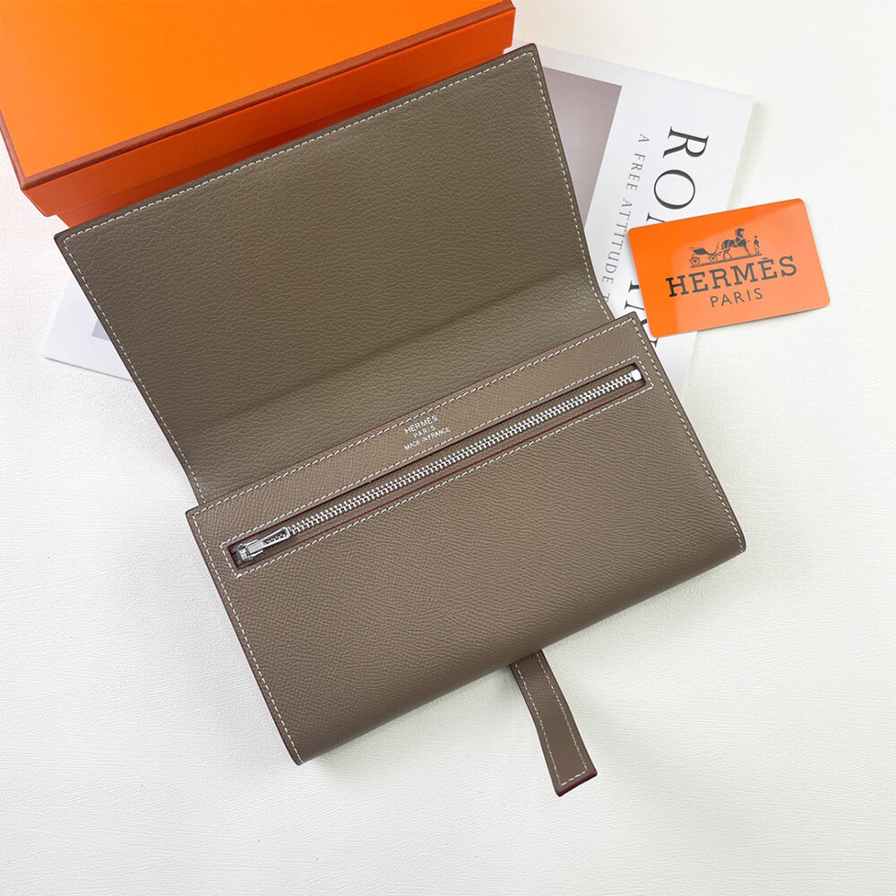 HERMES New H Passant Toutenmain wallet(HIGH-END GRADE)