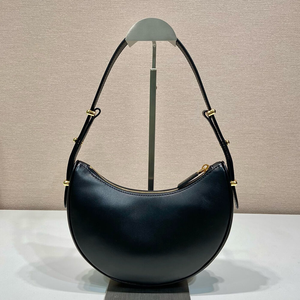 Prada Arqué small leather shoulder bag(HIGH-END GRADE)