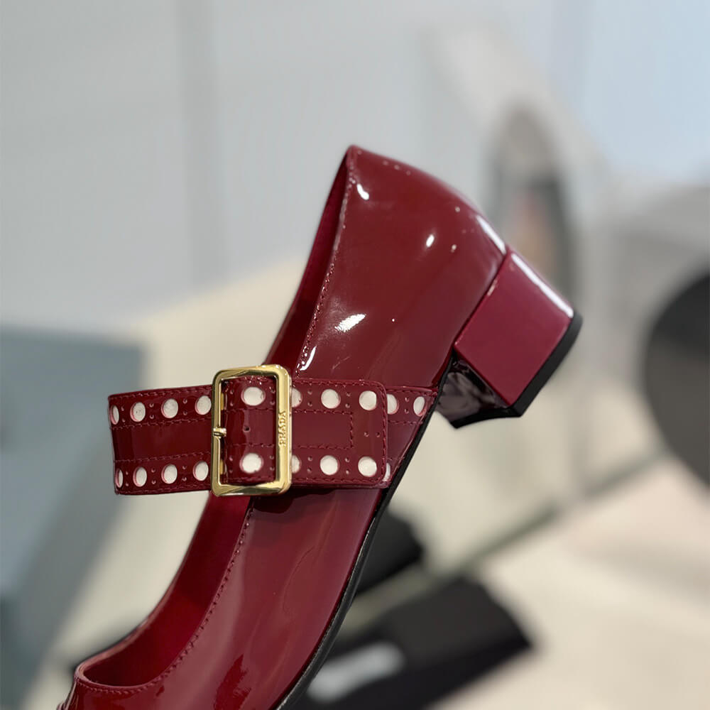 PRADA Patent leather Mary Jane pumps