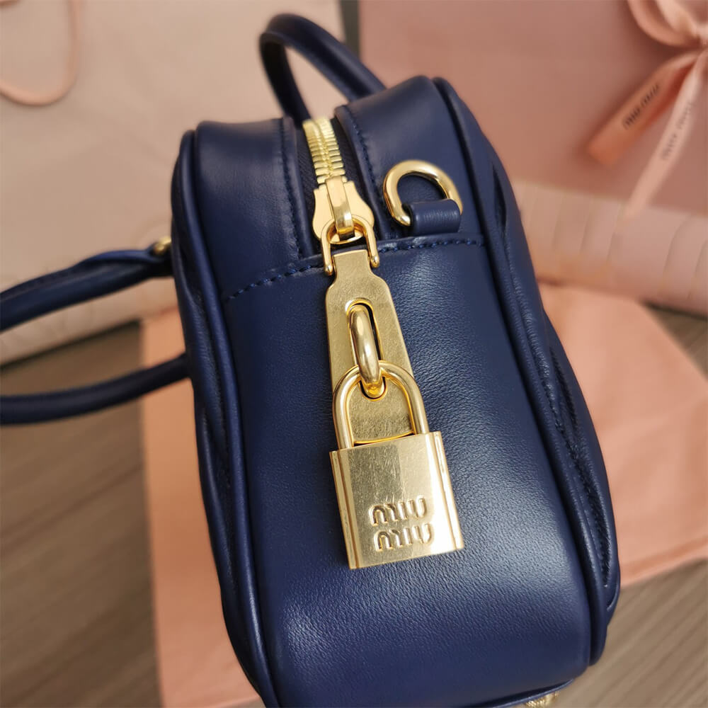 Matelasse nappa leather top-handle bag