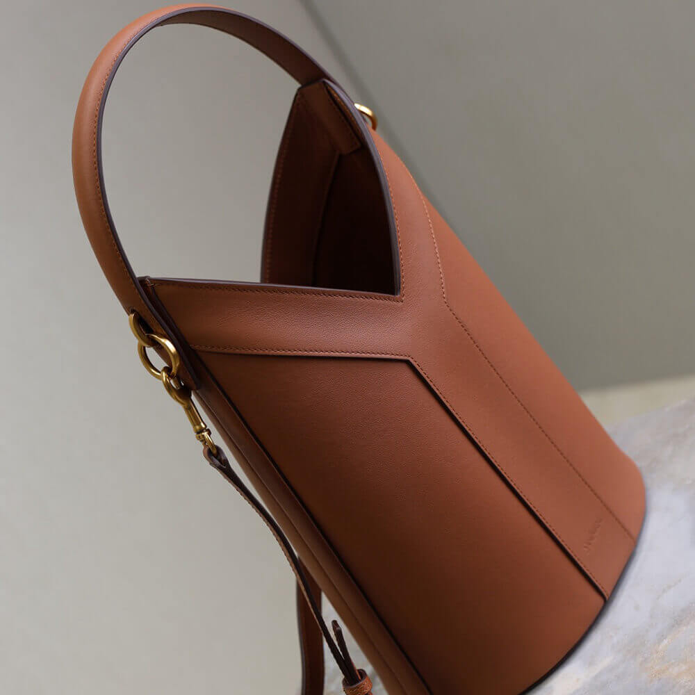 YSL Y top-handle bucket in leather(HIGH-END GRADE)