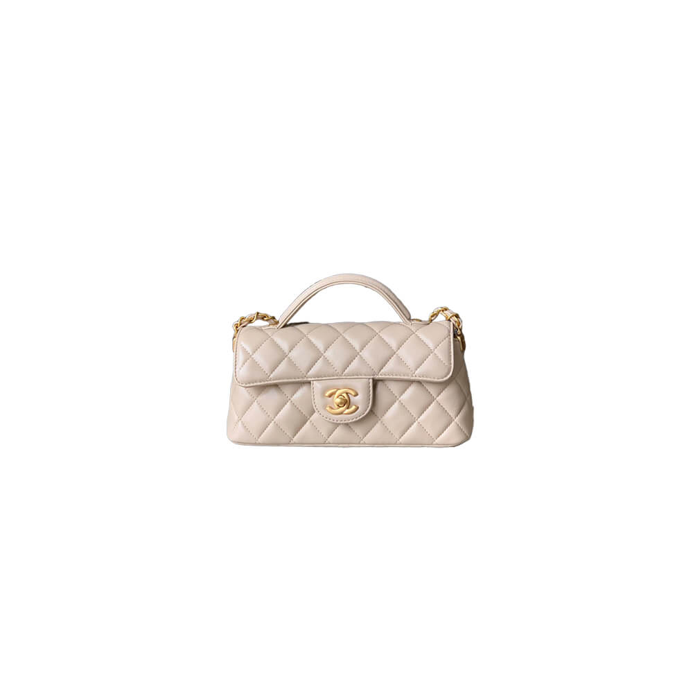 CHANEL Mini Flap Bag with Top Handle(HIGH-END GRADE)