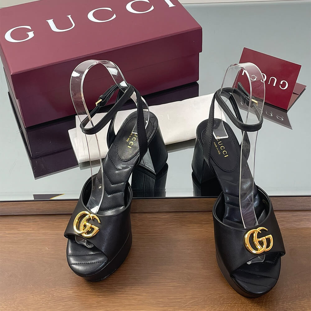 GUCCI Women s platform sandal with Double G