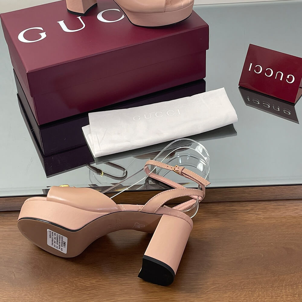 GUCCI Women s platform sandal with Double G