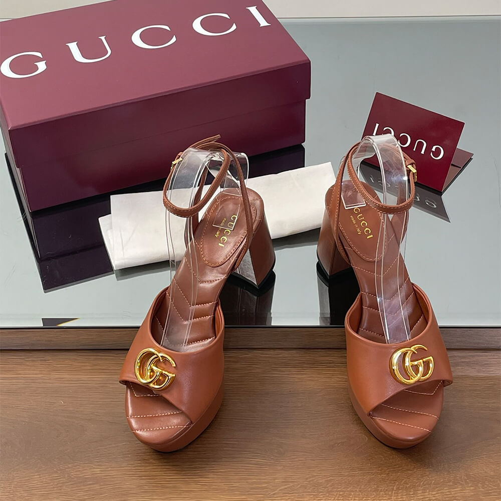 GUCCI Women s platform sandal with Double G