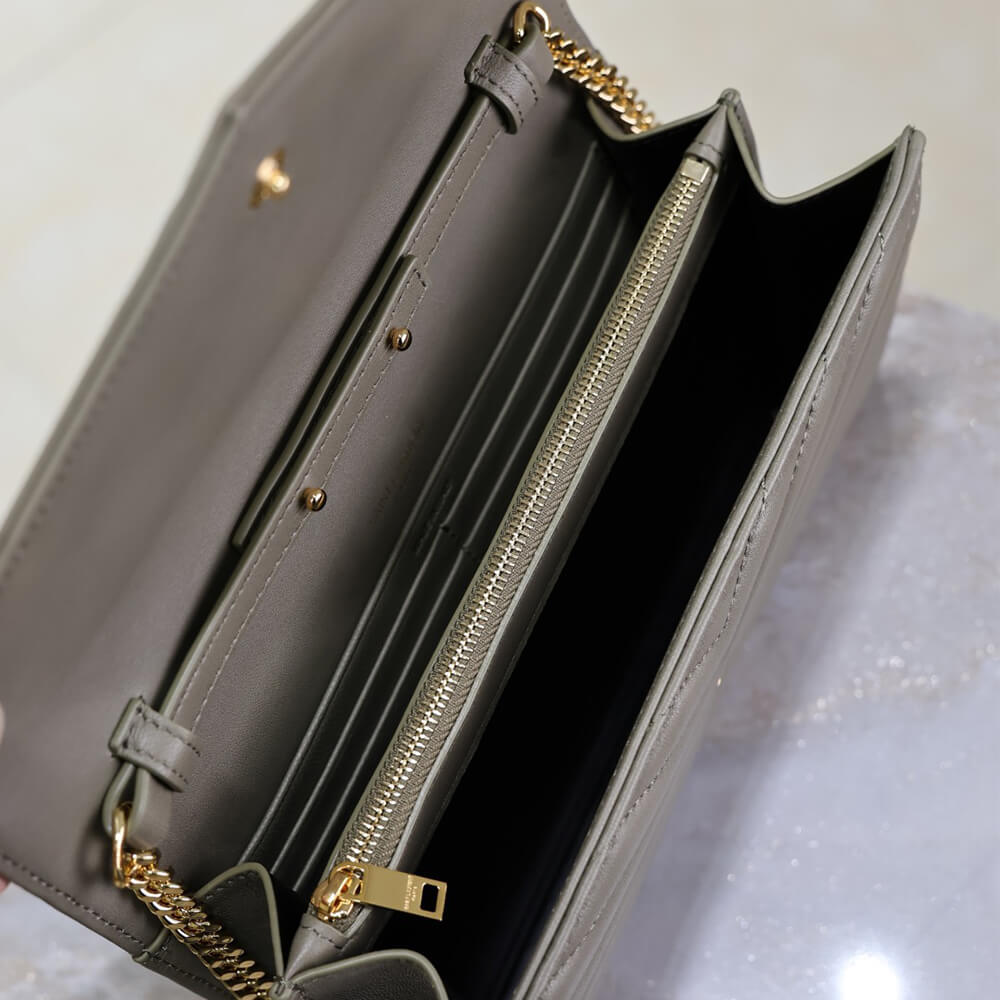 YSL cassandre chain wallet in lambskin
