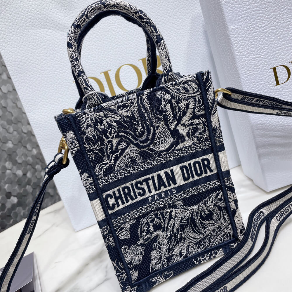 MINI DIOR BOOK TOTE PHONE BAG