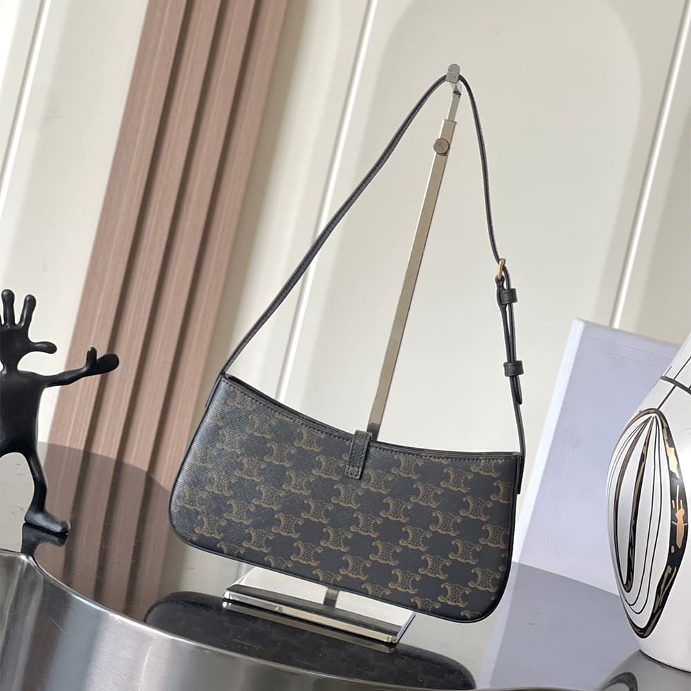 Celine TINA SHOULDER BAG IN Triomphe canvas