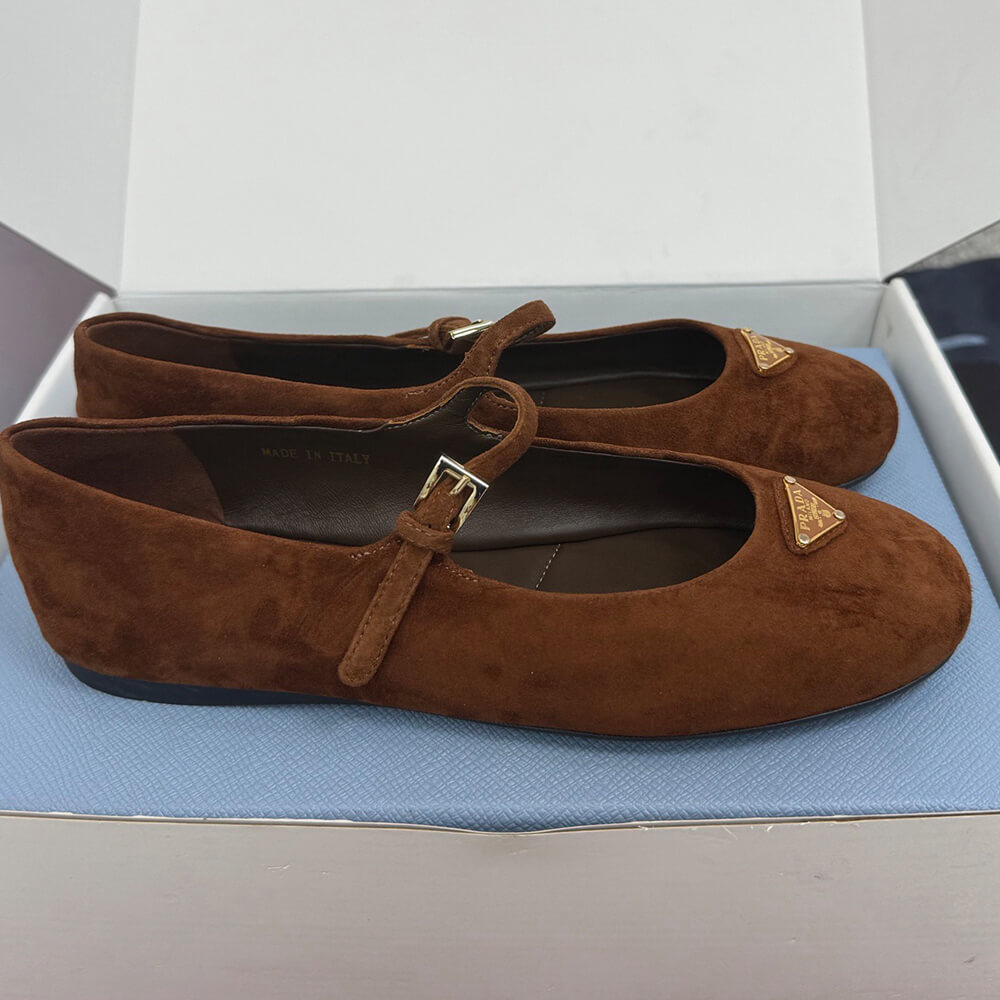 PRADA Suede ballerinas