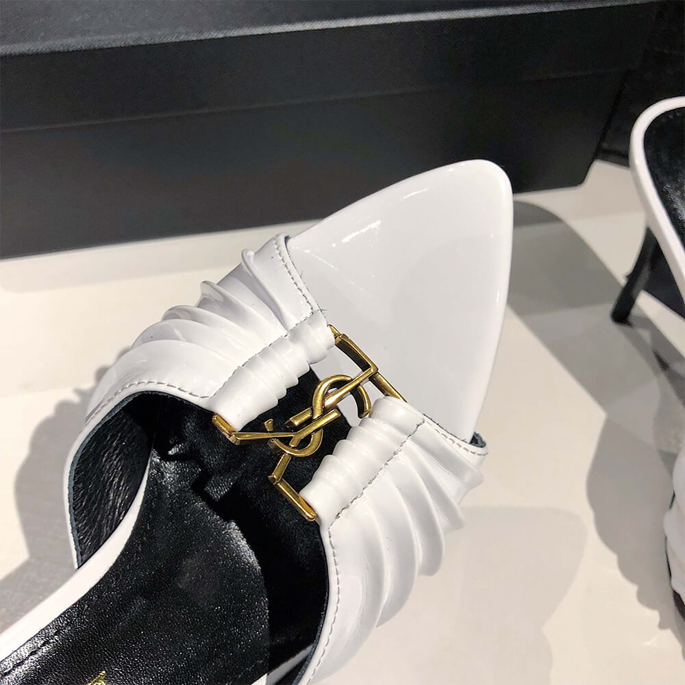 YSL  BABYLONE MULES IN SMOOTH LEATHER