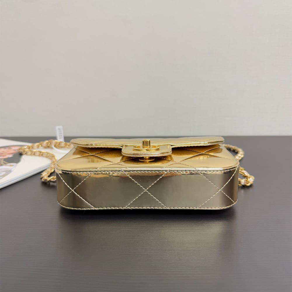 CHANEL Mini Flap Bag with Top Handle(high-end grade)