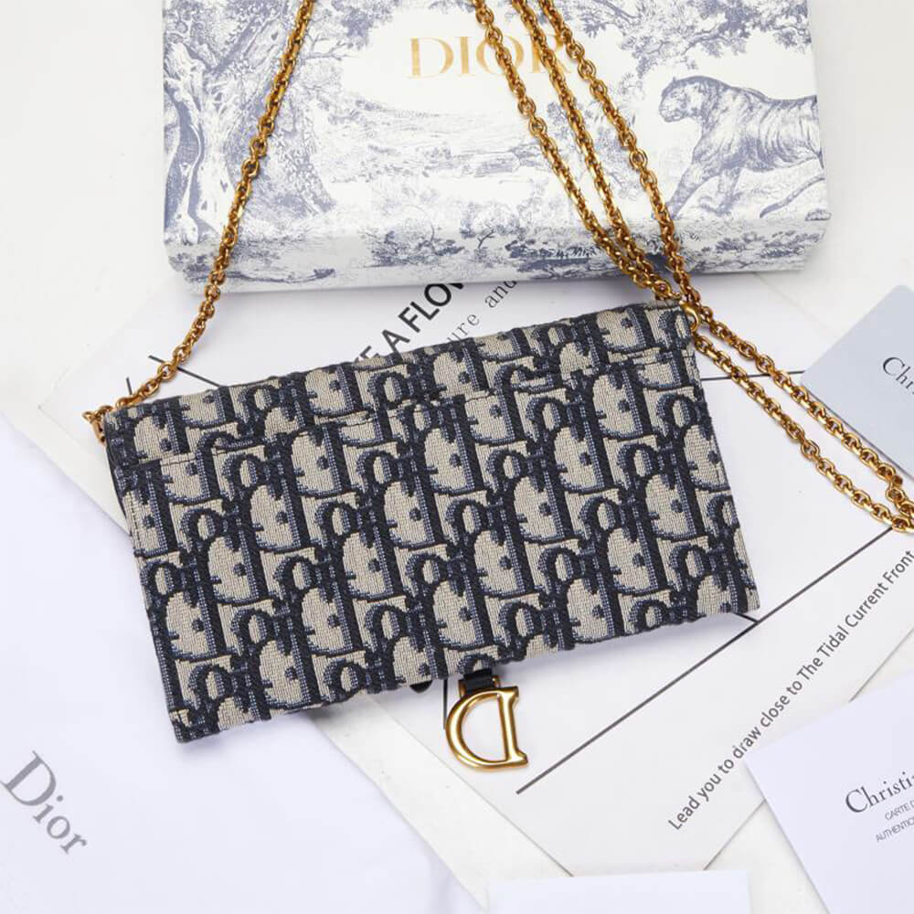 Dior LONG SADDLE WALLET WITH CHAIN