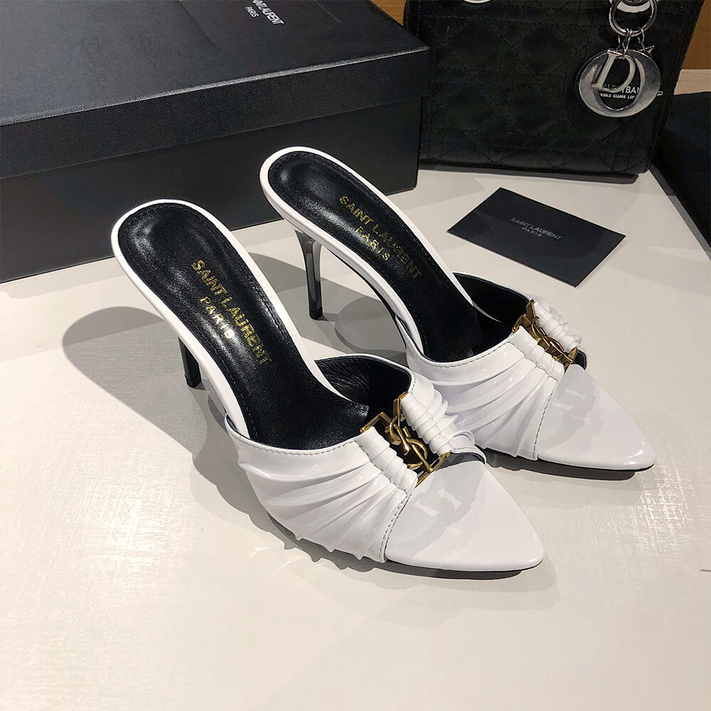 YSL  BABYLONE MULES IN SMOOTH LEATHER