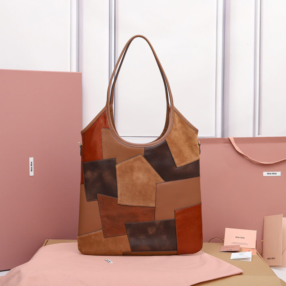 MIUMIU REGULAR IVY leather patchwork bag(HIGH-END GRADE)